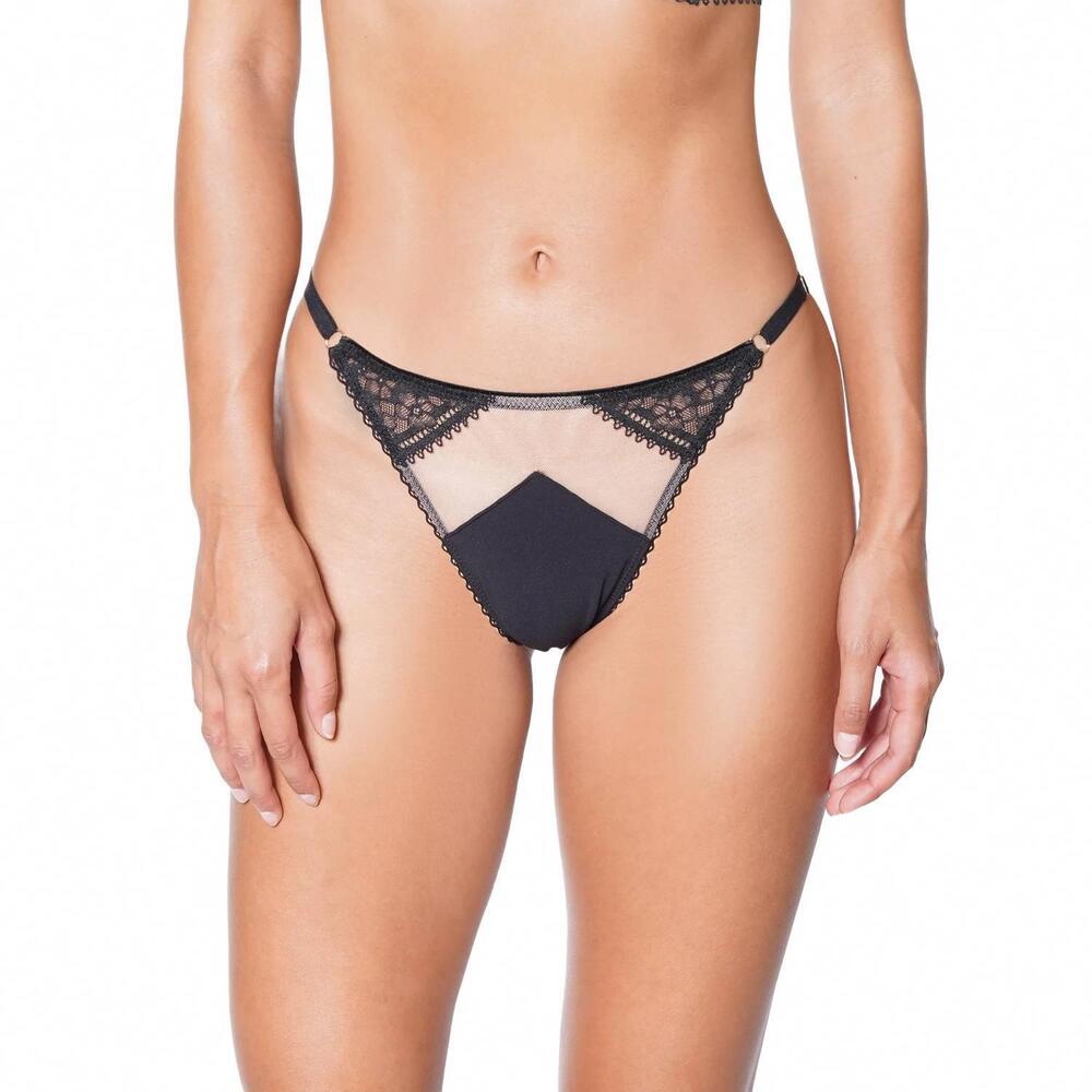 NEW HUIT zazie string panty in black
